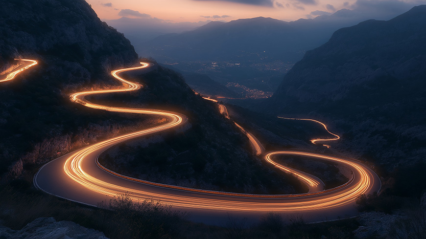 roads in a mountain