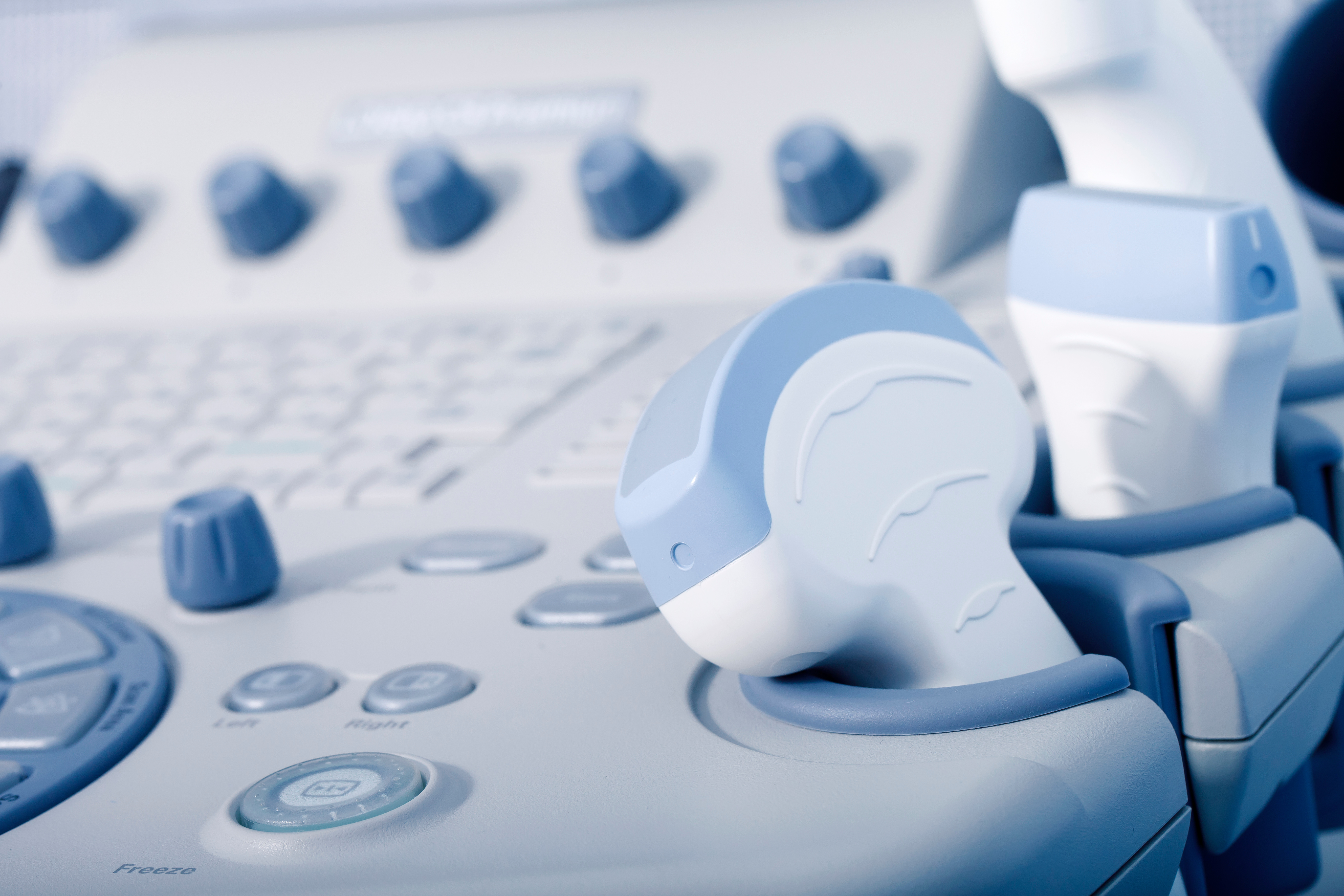 medical equipment, ultrasound machine closeup 